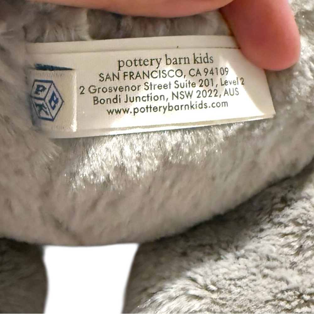 Pottery Barn Kids Gray Plush Elephant Stuffed Animal 17.5" Nursery Decor Toy - Picture 8 of 10